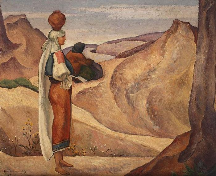 Ion Theodorescu Sion Compozitie cu motive romanesti Germany oil painting art